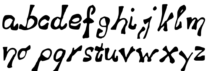 never_ending Font LOWERCASE