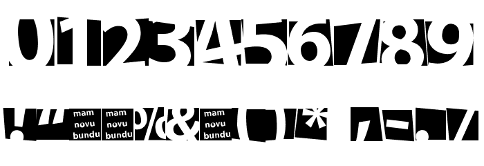 new facebook Font OTHER CHARS