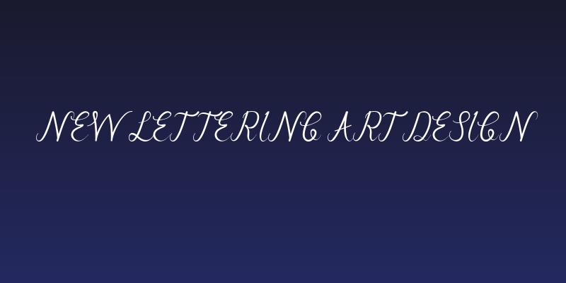 new lettering Art Design Social Header