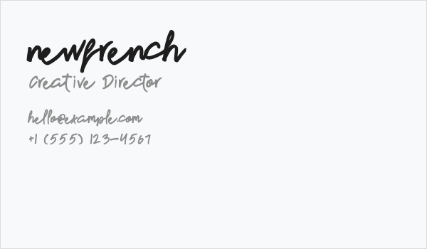 newfrench Business Card