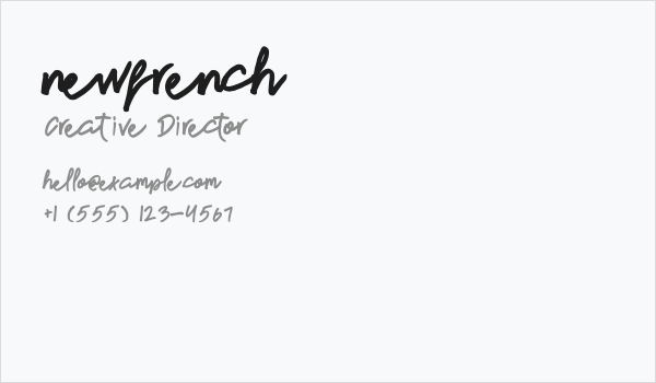 newfrench Business Card