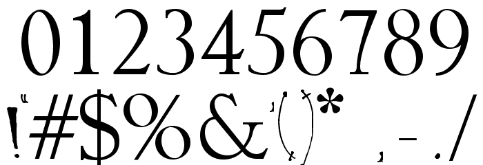 next Font OTHER CHARS