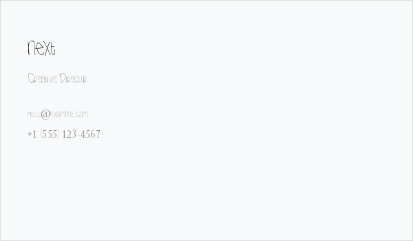 next Business Card