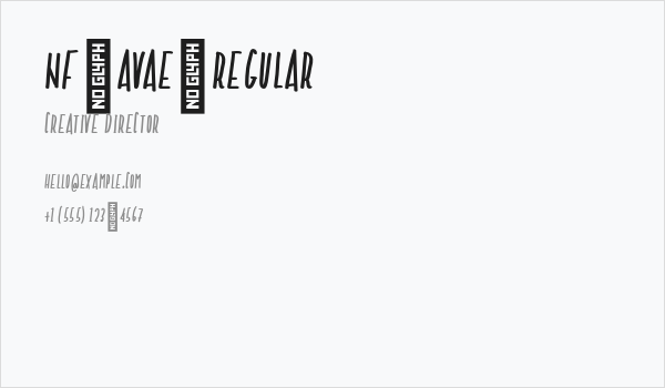 NF-Avae-Regular Business Card