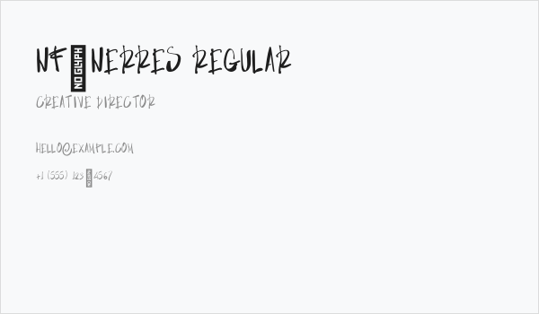 NF-NERRES Regular Business Card