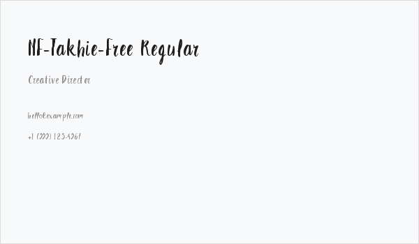 NF-Takhie-Free Regular Business Card