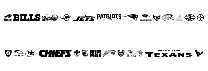NFL AFC Font LOWERCASE