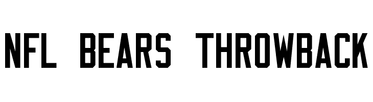 NFL Bears Throwback  Free Fonts Download