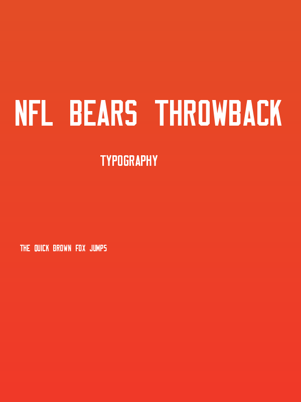 NFL Bears Throwback Poster