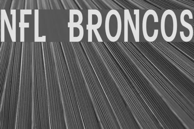 NFL Broncos Font examples
