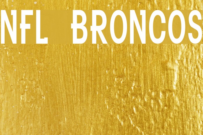 NFL Broncos Font examples