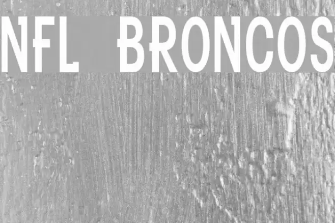 NFL Broncos Font examples
