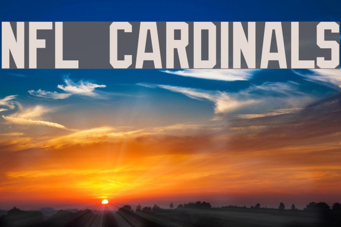 NFL Cardinals Font examples