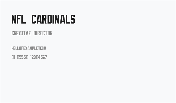 NFL Cardinals Business Card