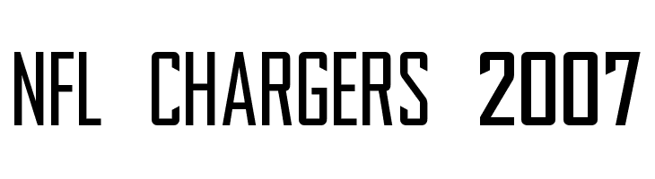 NFL Chargers 2007 Font