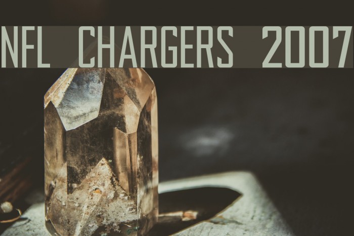 NFL Chargers 2007 Font examples
