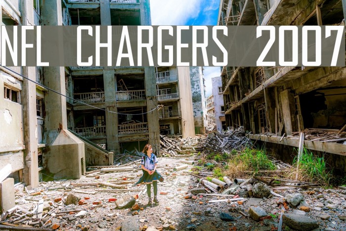 NFL Chargers 2007 Font examples