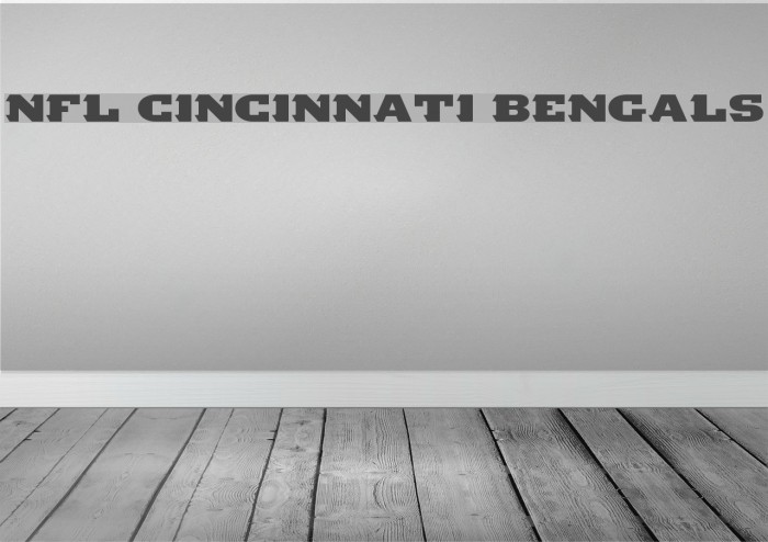 NFL Cincinnati Bengals Font examples