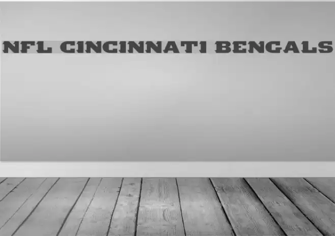 NFL Cincinnati Bengals Font examples