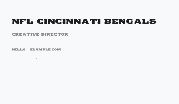 NFL Cincinnati Bengals Business Card