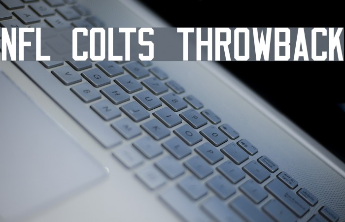 NFL Colts Throwback Font examples