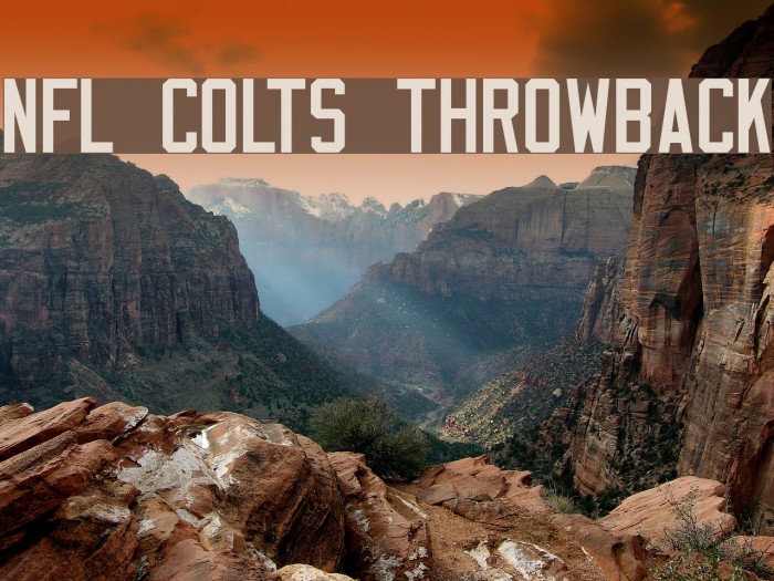 NFL Colts Throwback Font examples