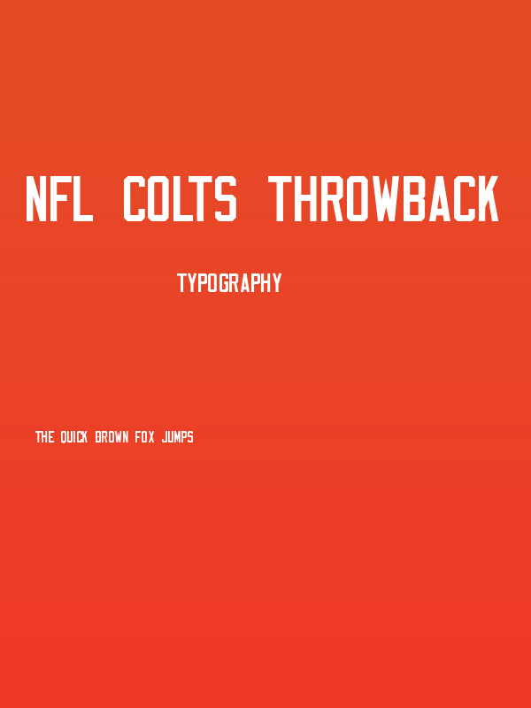 NFL Colts Throwback Poster