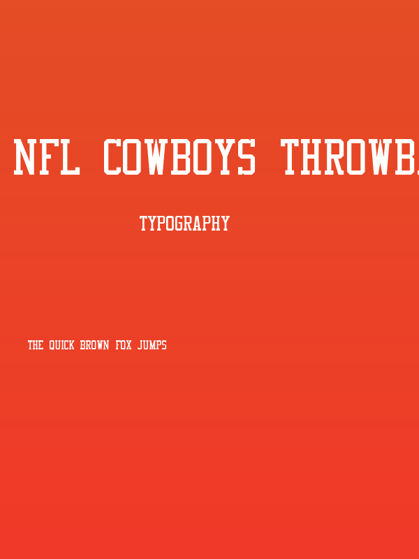 NFL Cowboys Throwback Poster