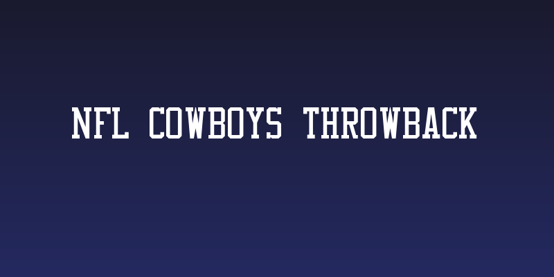 NFL Cowboys Throwback Social Header