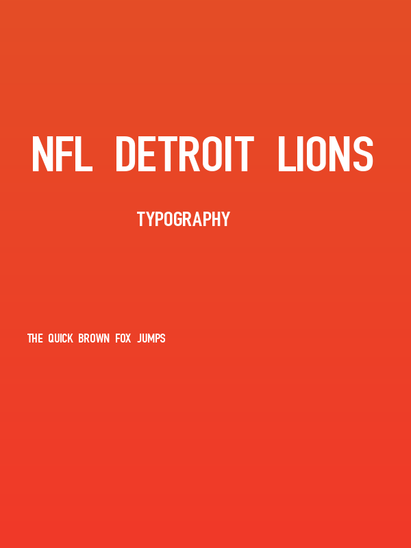NFL Detroit Lions Poster