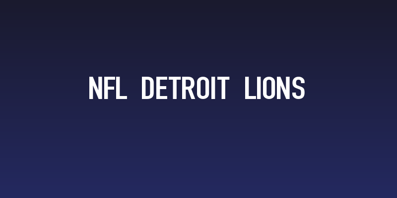NFL Detroit Lions Social Header