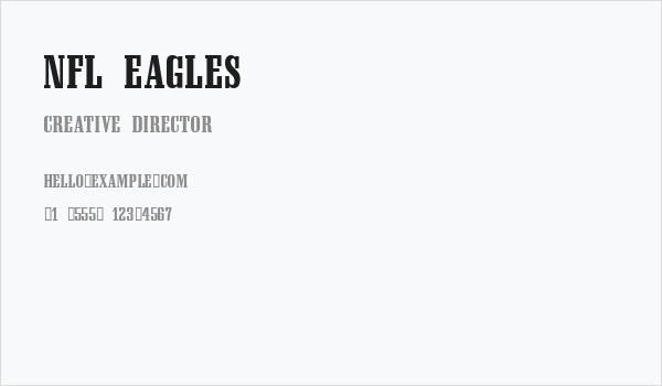 NFL Eagles Business Card