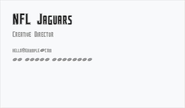 NFL Jaguars Business Card