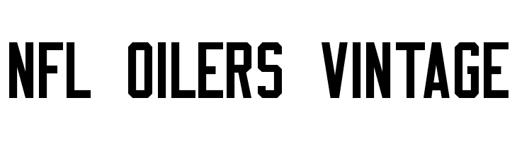 NFL Oilers Vintage Font
