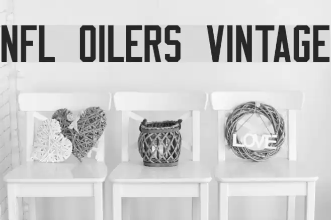NFL Oilers Vintage Font examples