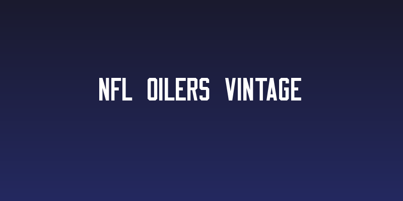 NFL Oilers Vintage Social Header