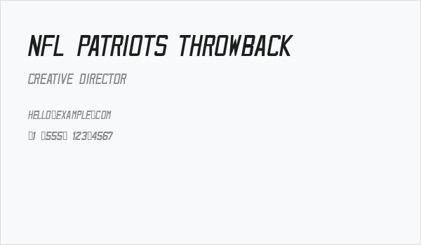 NFL Patriots Throwback Business Card