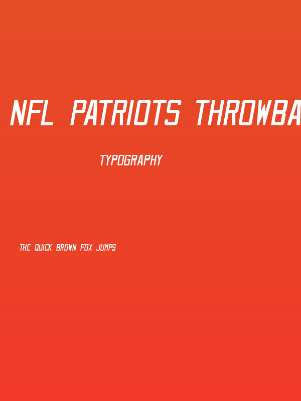 NFL Patriots Throwback Poster