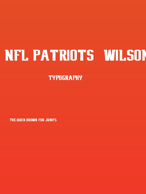 NFL Patriots (Wilson) Poster