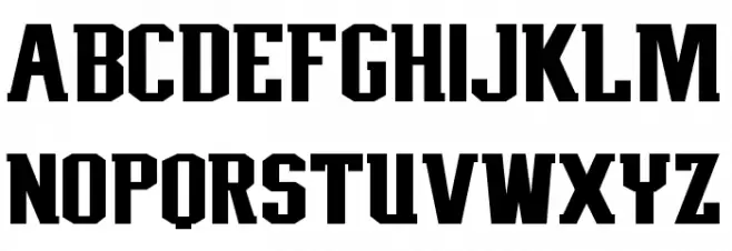 NFL Patriots (Wilson) Schriftart Kleinbuchstaben