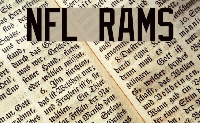 NFL Rams Font  Download for Free 