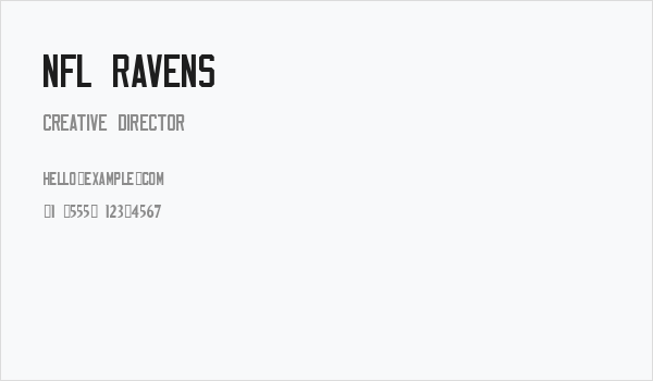 NFL Ravens Business Card