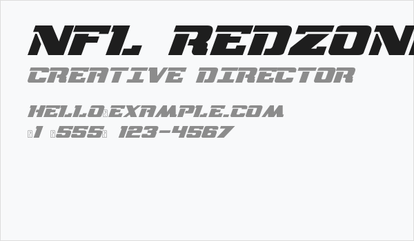 NFL RedZone Business Card