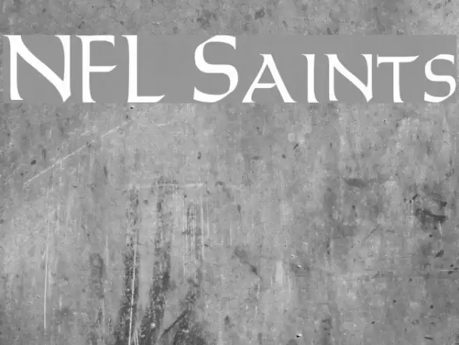 NFL Saints Font examples