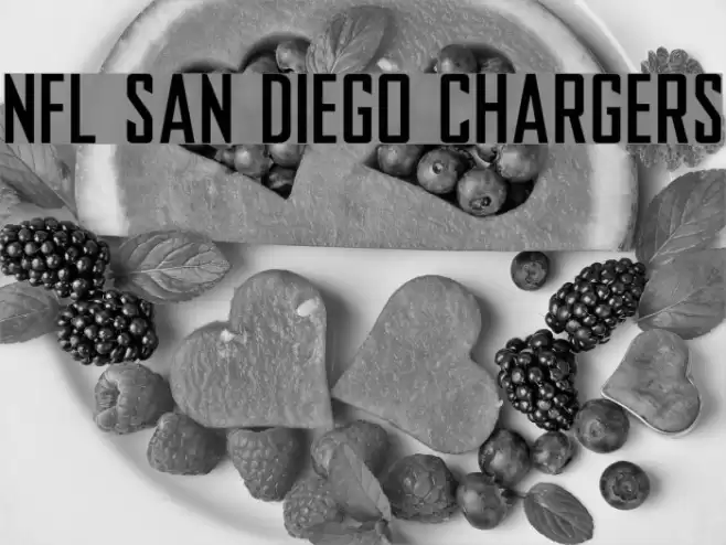 NFL San Diego Chargers Font examples