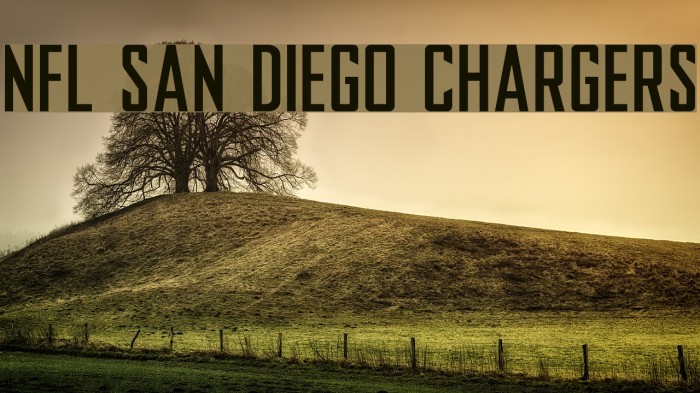 NFL San Diego Chargers Font examples
