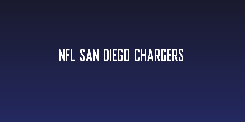 NFL San Diego Chargers Social Header