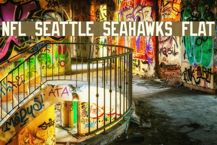 NFL Seattle Seahawks Flat Font examples