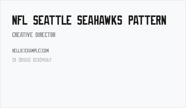 NFL Seattle Seahawks Pattern Business Card
