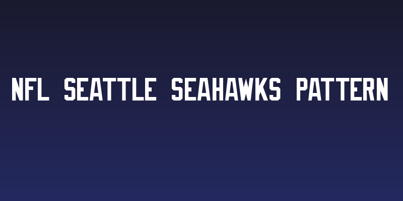 NFL Seattle Seahawks Pattern Social Header